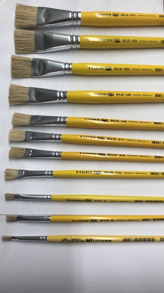 Pincel Tigre 815-12 plano brocha seca