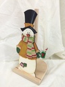 L23-201 Muneco de nieve con taza para mayordomo 30cm