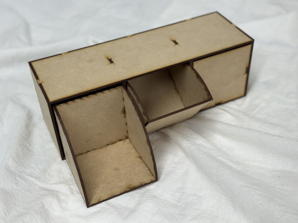 L20-112 Caja joyero de 3 cajitas 29x10x10cm