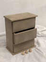 CRU-089 Mueble - joyero de 3 gavetas 30x25x15cm MDF 9mm