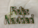 L19-086 Palabras Feliz Navidad pegadas para vitral 19x30cm