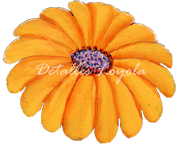 L5-021 Flor Margarita aplastada 2.5cm