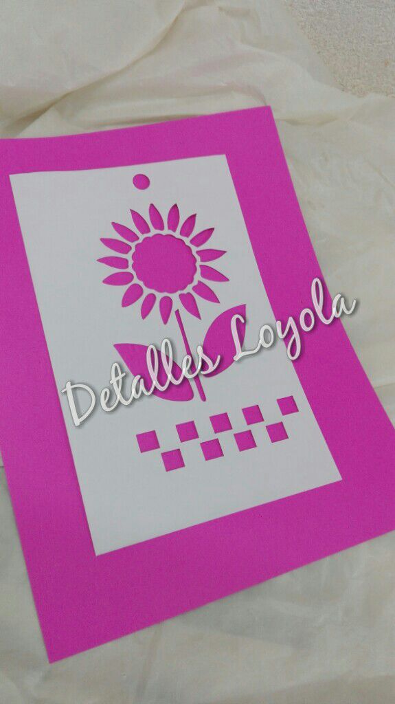 ST4-013 Stencil - Estencil - Plantilla Girasol 14x22cm media carta