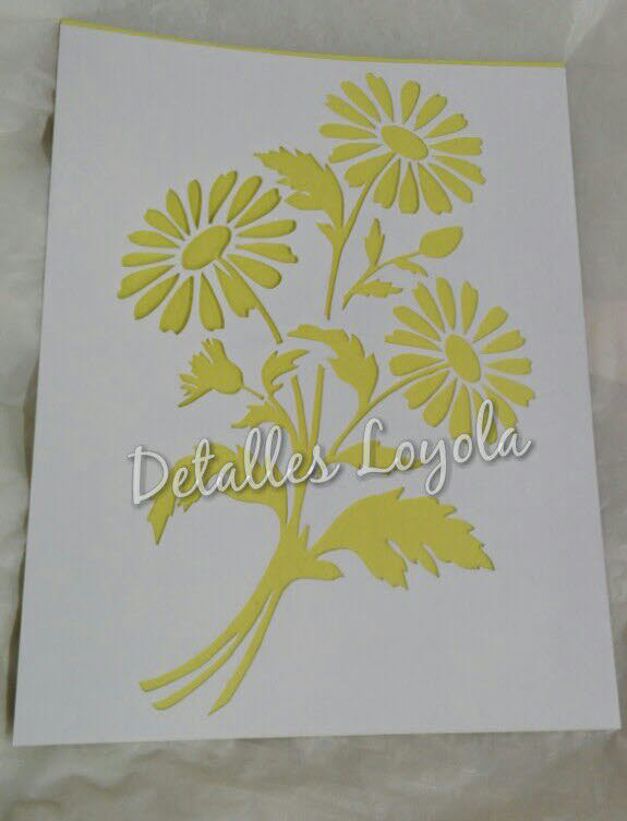 ST4-017 Stencil - Estencil - Plantilla Gerberas 22x28 carta