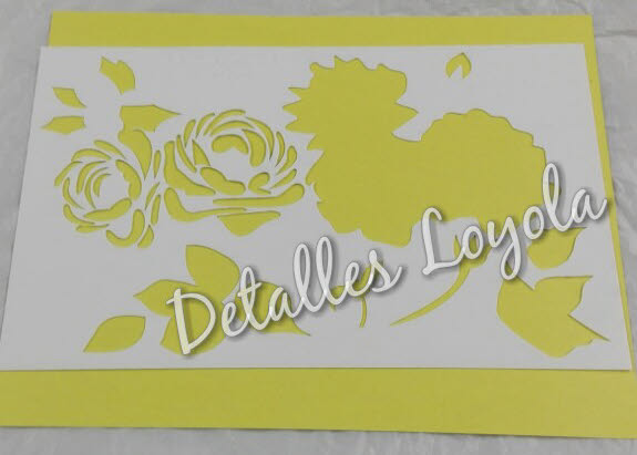 ST4-024 Stencil - Estencil - Plantilla  Rosas 2 etapas 19x25cm