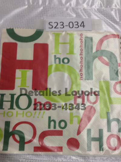 S23-034 Servilletas de Navidad o Navideñas
