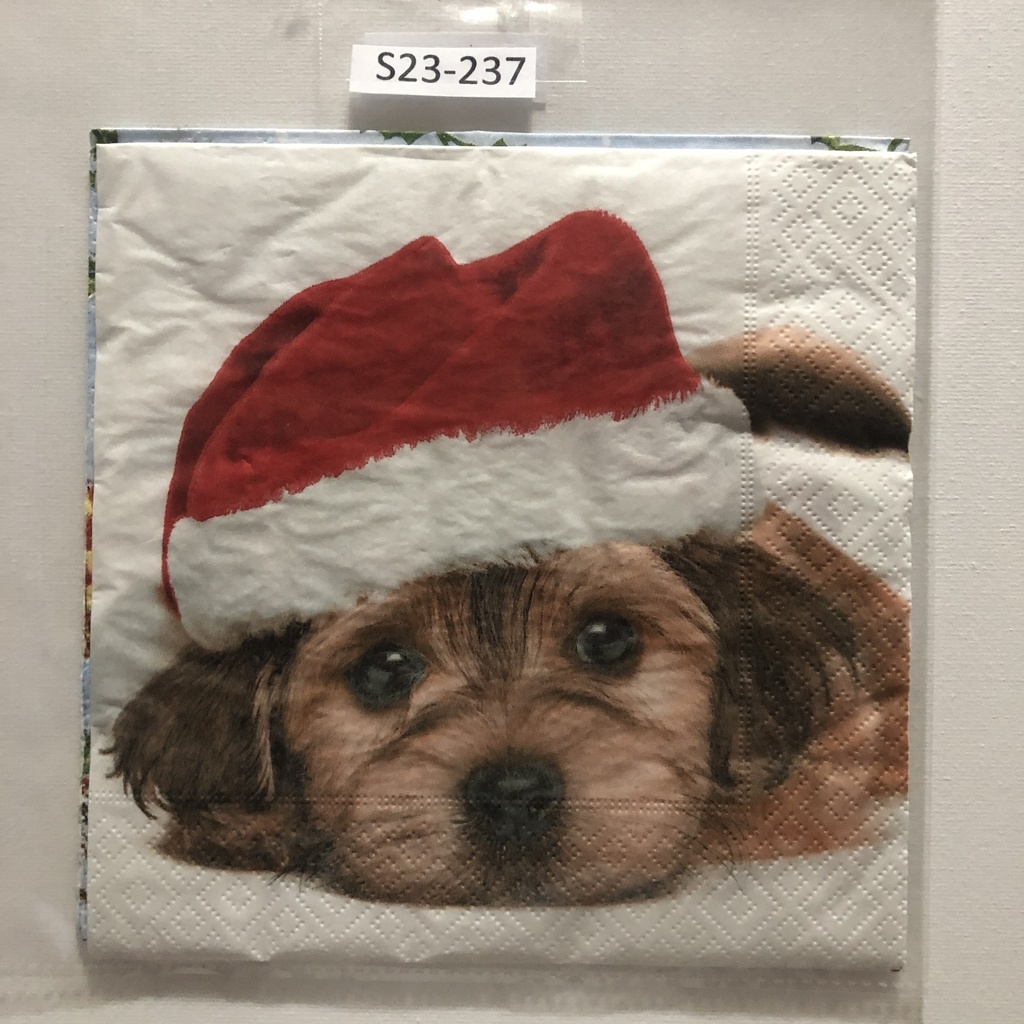 S23-237 Servilletas de Navidad o Navideñas perro