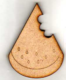 L7-010 Sandía triangulo con mordisco 5cm