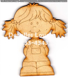 L9-041a Figura de niña con overhall 25cm "Eli"