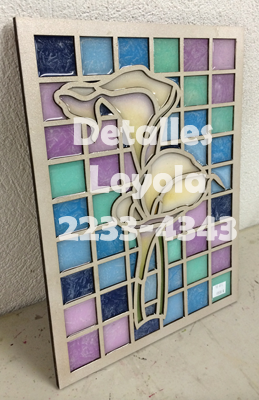 L13-078 Rectangulo calas para vitral 25x33