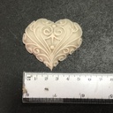 Aplicaciones resina blanca Corazón con colocaos 6cm