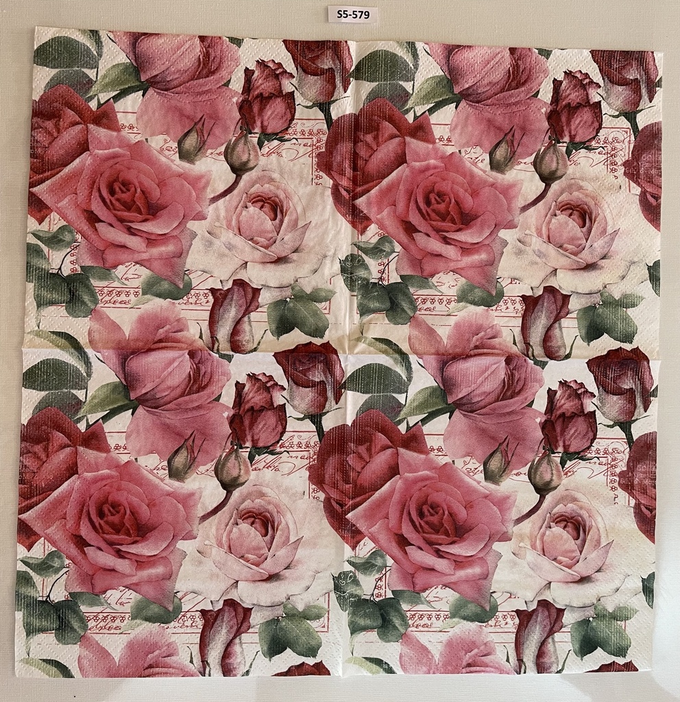 S5-579 Servilletas de Flores rosas