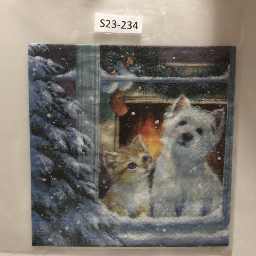 S23-234 Servilletas de Navidad o Navideñas perro