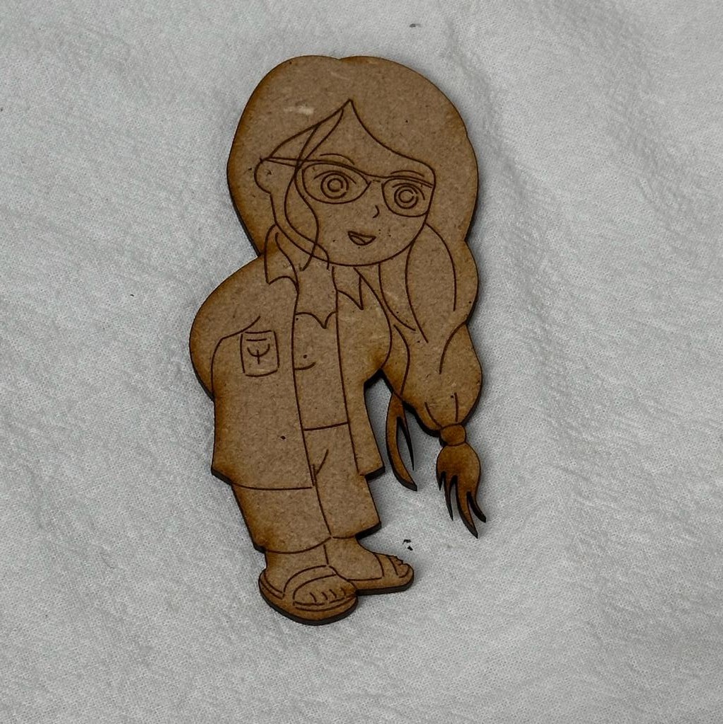 L11-027  Figura de doctora dibujo 10cm