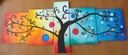 L13-240 Cuadro 5 partes 60cm x 1mt 3mm arbol de la vida