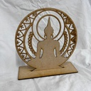 L31-030 Círculo mandala con buda calado 40cm MDF3mm con base