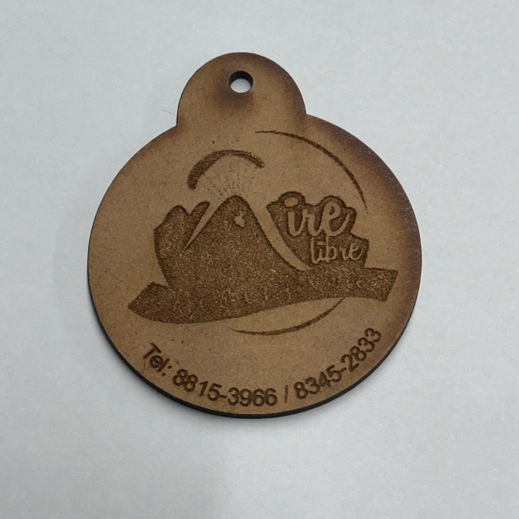 L17-113 Medalla 6cm de diametro con motivo grabado bajo relieve MDF 3mm crudo