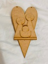 L23-376 Corazón con sagrada familia, pasito, nacimiento 30cm 3mm