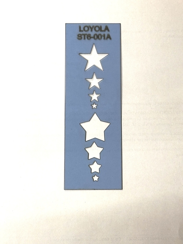 ST6-001A Stencil - Estencil - Plantilla Estrellas y colochitos mini 5x15cm