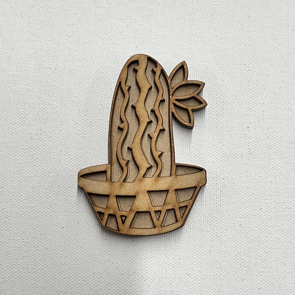 L5-186a Cactus 6 en maceta 8cm acabado vitral