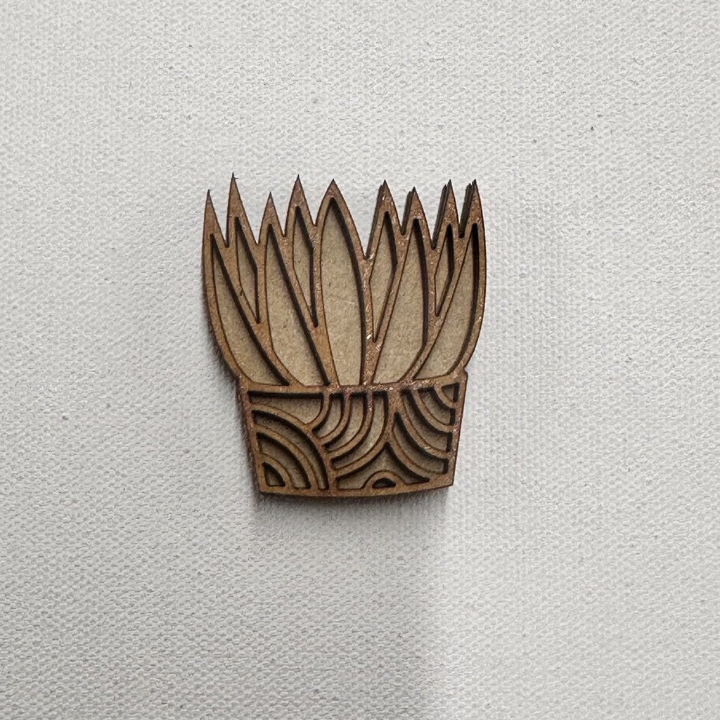 L5-189a Cactus 9 en maceta 5cm acabado vitral