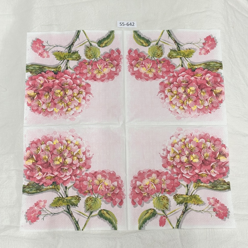S5-642 Servilletas de Flores HORTENCIAS