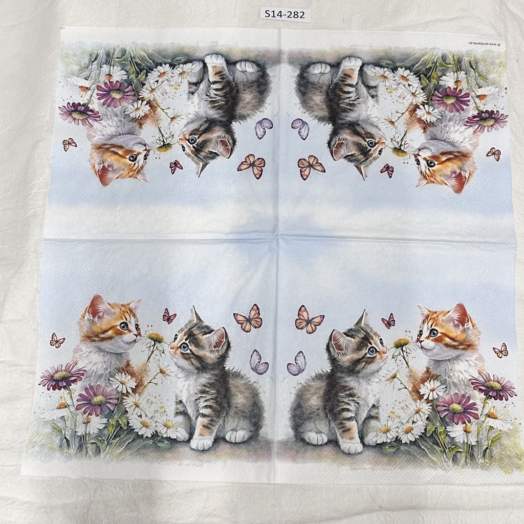 S14-282 Servilletas de Animales GATOS