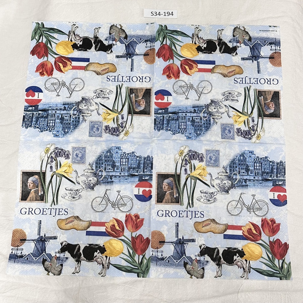 S34-194 Servilletas Vintage PAISES BAJOS