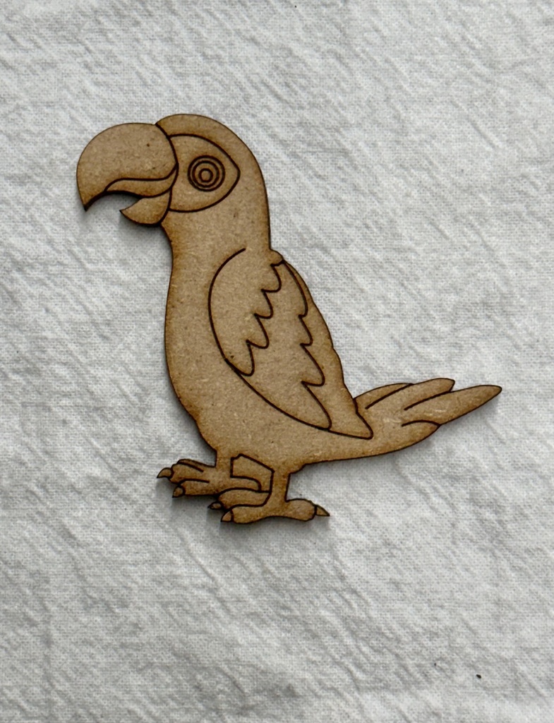 L14-253 Loro de pie 10cm