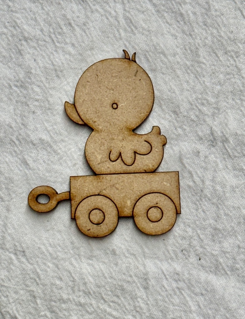 L14-260 Pato en carretillo o " wagon "  10cm