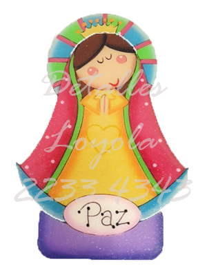 L15-032 Virgen de Guadalupe sencilla 12cm
