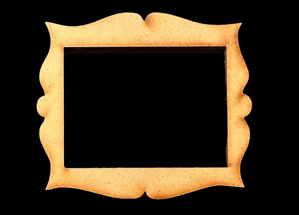 L17-062 Marco rectángulo hueco para decorar 8.7x10cm