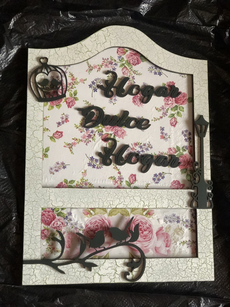 L17-081 Ventana mediana (vintage) 29x40cm ondulada arriba vitral