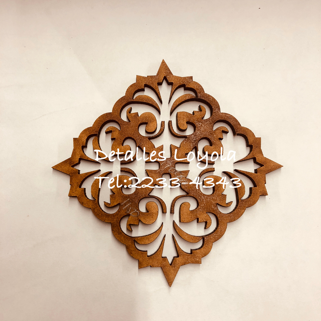 L17-096 Estrella calada vintage 10x10cm