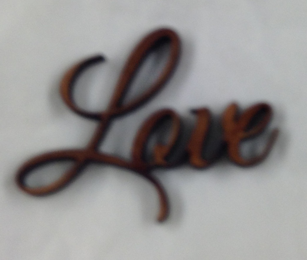 L19-080 Palabra Love 3.5cm manuscrita vintage