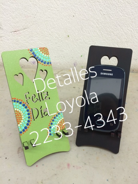 L20-079a Portacelular sencillo 7x17cm 5.5mm (calado)-calado Feliz día