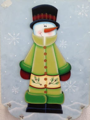 L23-052b Muñeco de nieve flaco para arbol 12cm