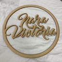 L24-028a Nombre en circulo 30cm diametro / 3mm todo pegado ideal para macrame