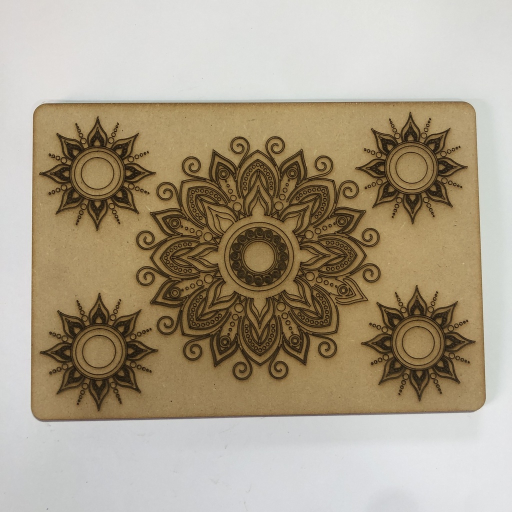 L31-013  Mandala plana henna 5 35x25cm individual
