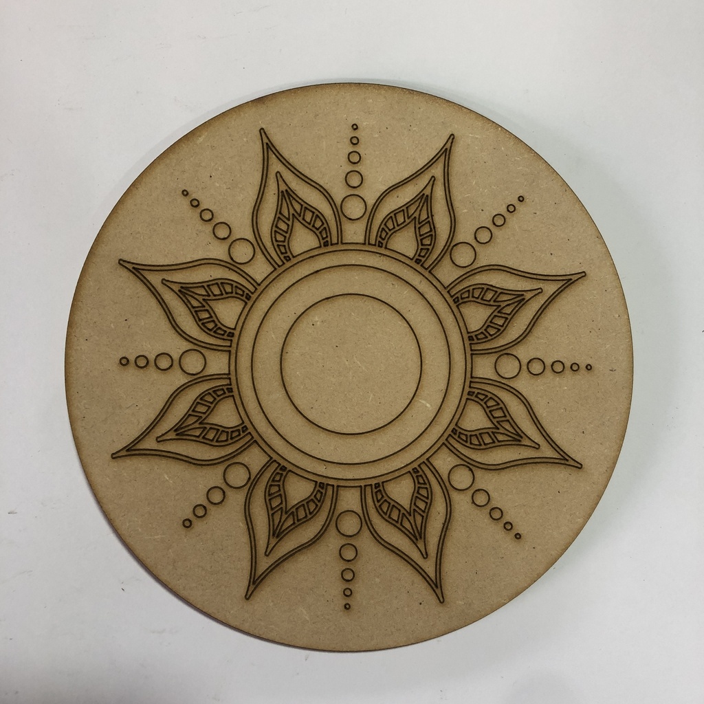 L31-014a Mandala plana henna 5 30cm para portavaso