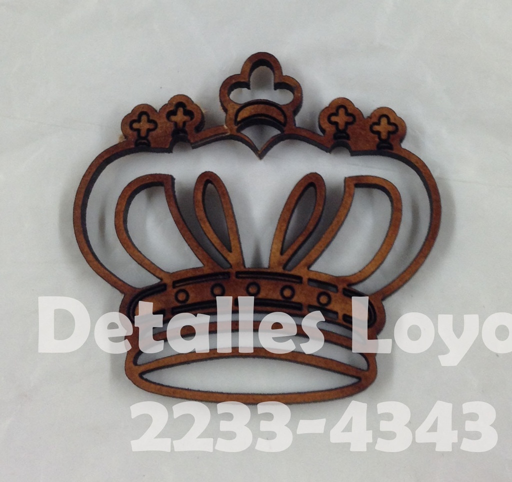 L34-012 Vintage Corona de rey 6cm