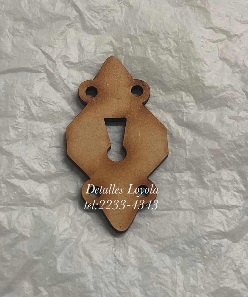 L34-033 Vintage Cerradura antigua son calar #6 3x6cm