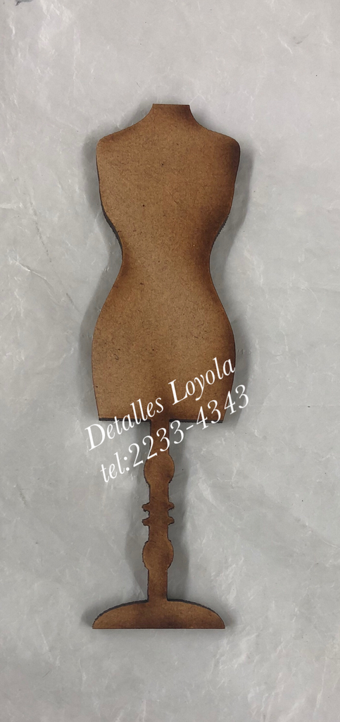 L34-034 Vintage Silueta de maniqui de costura 10cm