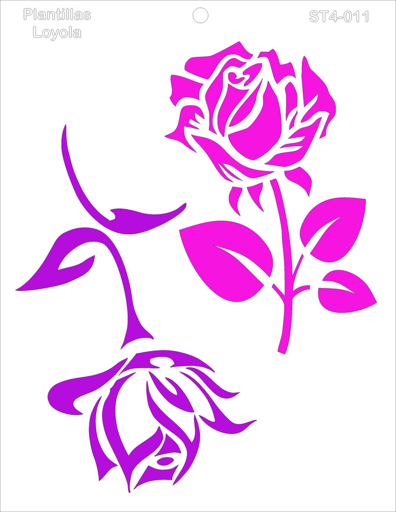 Plantilla stencil Rosa grande Dayka V-176 - SeComoComprar
