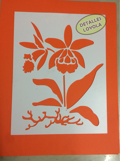 [ST4-031] ST4-031 Stencil - Estencil - Plantilla Orquidea  22x28cm
