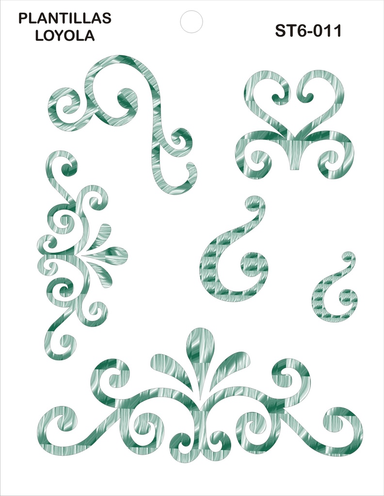 ST6-022 Stencil - Estencil - Plantilla Llaves vintage 14x22 media