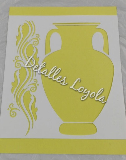 [ST6-051] ST6-051  Stencil - Estencil - Plantilla  Jarron 2 20x22cm