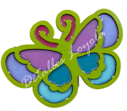 [L6-041] L6-041 Mariposa para imitación vitral 25cm