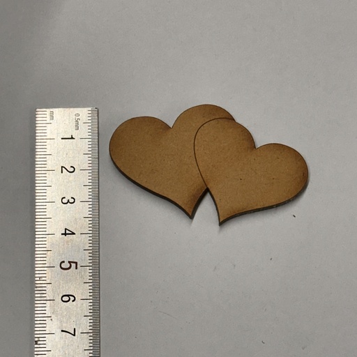 [L1-016] L1-016 Corazones pegados 4x6.5cm