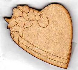 [L1-025] L1-025 Caja de chocolates forma de corazon 6x6cm
